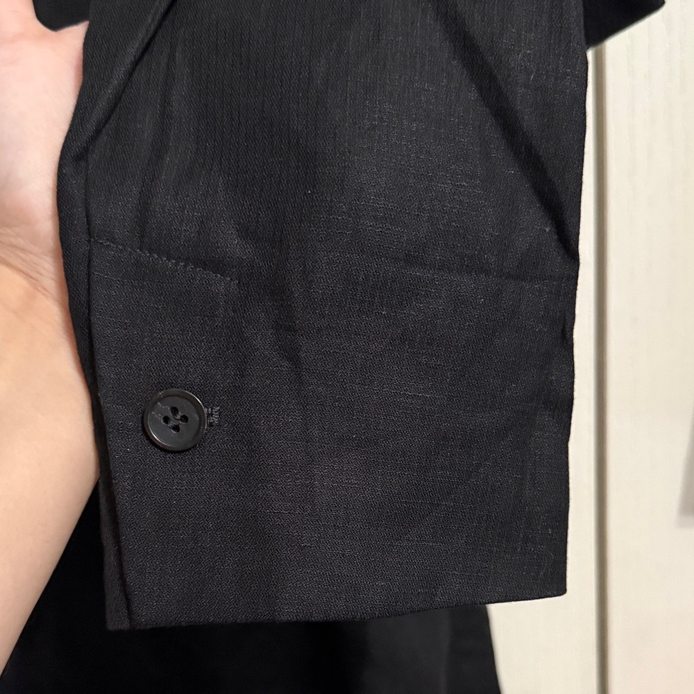 💙💖 Isabel Marant Black Linen Blend Blazer‎ Minimalist Old Money Quiet Luxury - Picture 4 of 8
